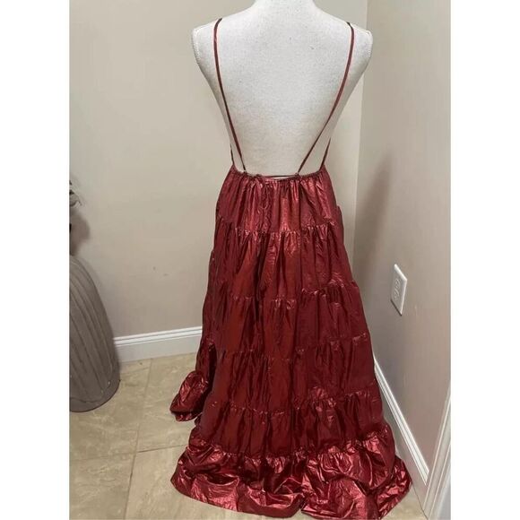 Hutch Metallic Tiered Maxi Dress Size S - Picture 7 of 10